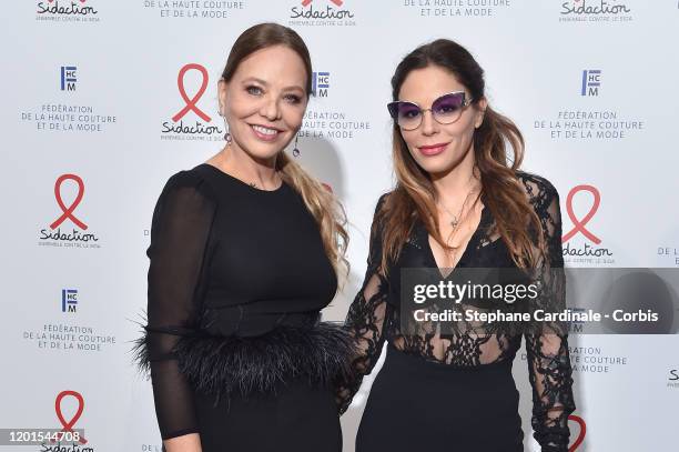 Ornella Muti and her daughter Naike Rivelli attend Sidaction Gala Dinner 2020 At Pavillon Cambon on January 23, 2020 in Paris, France.