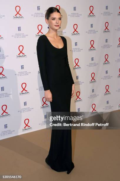 Josephine Japy attends the Sidaction Gala Dinner 2020 at Pavillon Cambon on January 23, 2020 in Paris, France.