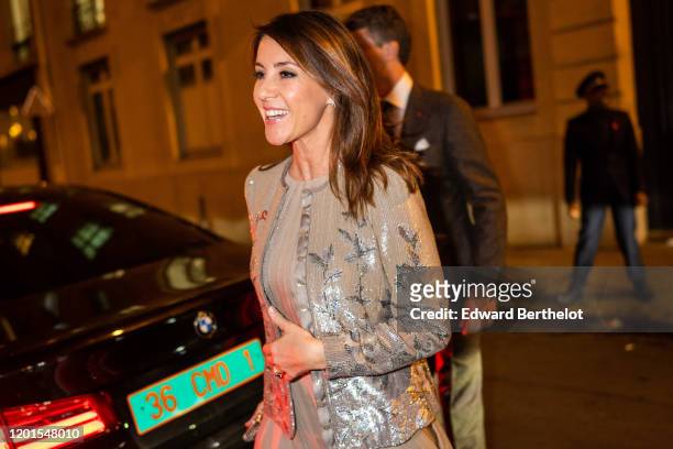 Princess Marie of Danemark arrives at Sidaction Gala Dinner 2020 At Pavillon Cambon on January 23, 2020 in Paris, France.