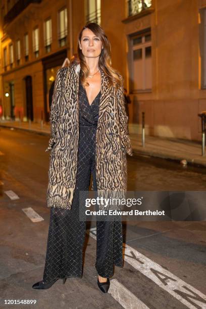 Caroline de Maigret arrives at Sidaction Gala Dinner 2020 At Pavillon Cambon on January 23, 2020 in Paris, France.