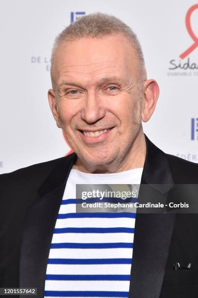 Jean-Paul Gaultier attends Sidaction Gala Dinner 2020 At Pavillon Cambon on January 23, 2020 in Paris, France.