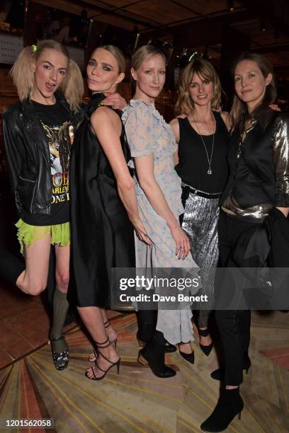 Josephine Jones, Jodie Kidd, Jade Parfitt, Jacquetta Wheeler and Cecilia Chancellor attend the LOVE Magazine LFW Party, celebrating issue 23 at The...