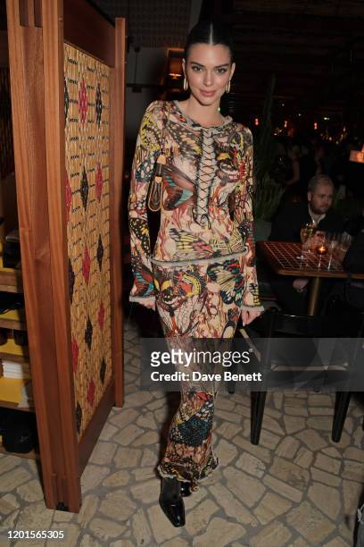 Kendall Jenner attends the LOVE Magazine LFW Party, celebrating issue 23 at The Standard, London on February 17, 2020 in London, England. LOVE...