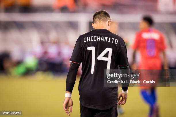 Javier Hernandez of Mexico from the side showing his name Chicharito on the back of his jersey during the Friendly match between the United States...