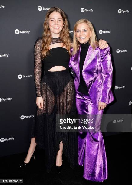Maggie Rogers and Chief Content Officer of Spotify, Dawn Ostroff attend Spotify Hosts "Best New Artist" Party at The Lot Studios on January 23, 2020...