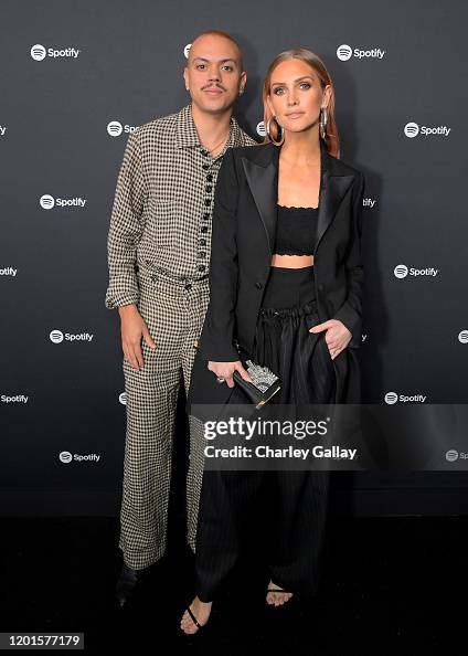 Evan Ross and Ashlee Simpson attend Spotify Hosts "Best New Artist