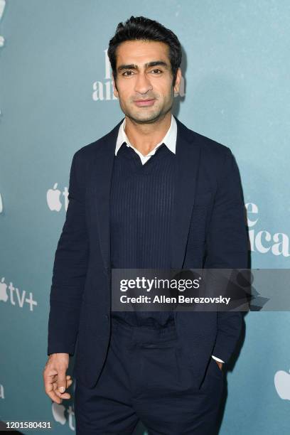 Kumail Nanjiani attends the premiere of Apple TV+'s "Little America" at Pacific Design Center on January 23, 2020 in West Hollywood, California.