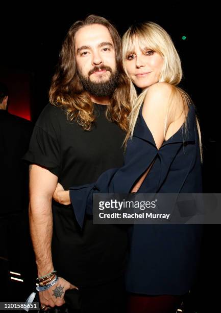 Tom Kaulitz and Heidi Klum attend Spotify Hosts "Best New Artist" Party at The Lot Studios on January 23, 2020 in Los Angeles, California.