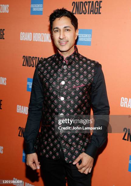 Maulik Pancholy attends "Grand Horizons" Broadway opening night at Hayes Theater on January 23, 2020 in New York City.