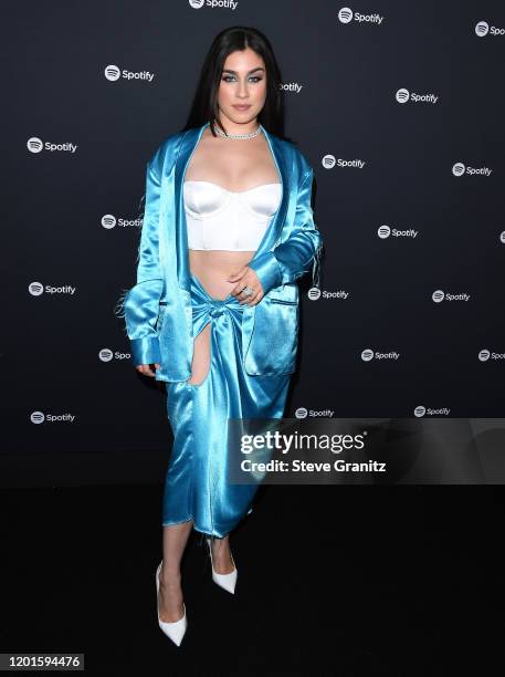 Lauren Jauregui arrives at the Spotify Best New Artist 2020 Party at The Lot Studios on January 23, 2020 in Los Angeles, California.