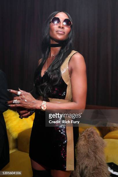 Naomi Campbell attends the Warner Music Group Pre-Grammy Party at Hollywood Athletic Club on January 23, 2020 in Hollywood, California.