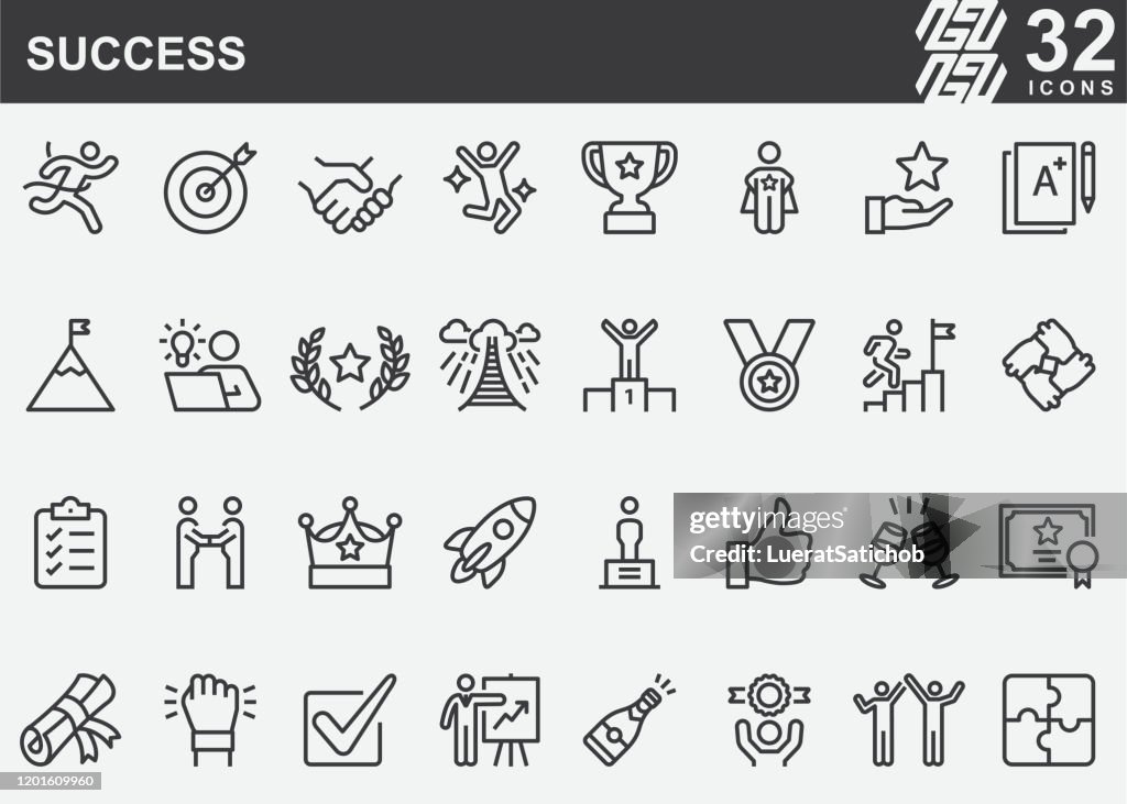 Erfolg Linie Symbole