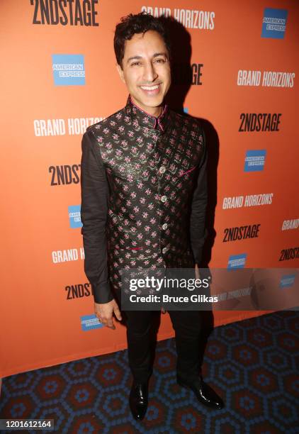 Maulik Pancholy poses at the opening night after party for the new Second Stage play "Grand Horizons" on Broadway at The Ribbon on January 23, 2020...