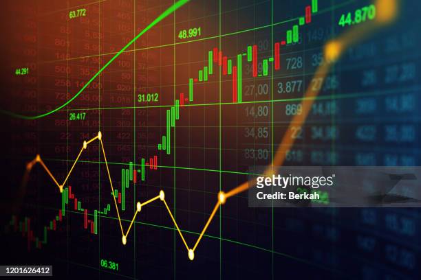 stock market or forex trading graph in graphic concept suitable for financial investment - borsa foto e immagini stock