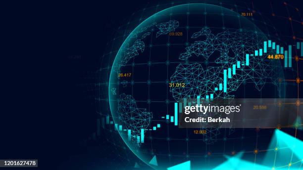 stock market or forex trading graph - global economy stock pictures, royalty-free photos & images