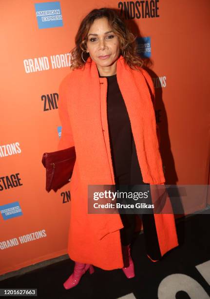 Daphne Rubin-Vega poses at the opening night of the new play "Grand Horizons" on Broadway at The Second Stage Hayes Theater on January 23, 2020 in...