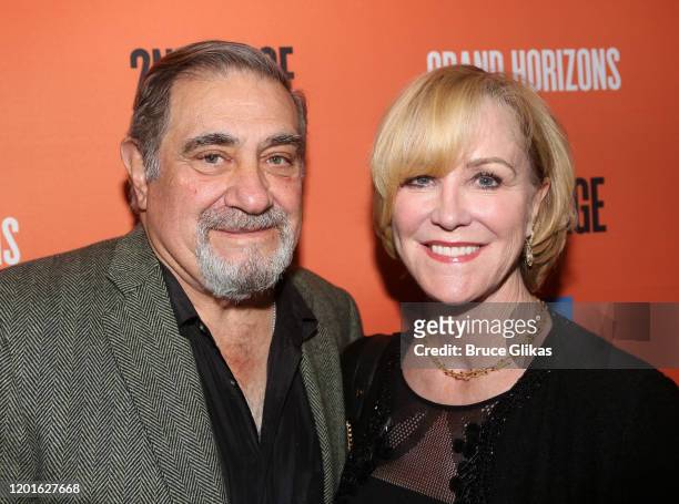 Dan Lauria and Joanna Kerns pose at the opening night of the new play "Grand Horizons" on Broadway at The Second Stage Hayes Theater on January 23,...