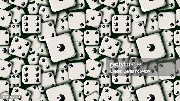 scattered dice, top view. - board game background stock illustrations
