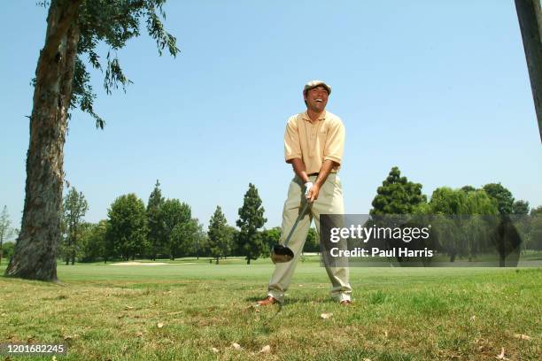 Boxer Oscar De La Hoya showed his golfing skills at the Wilshire Country Club where the Golden Boy was the host of the 4th annual Pro Celebrity Golf...