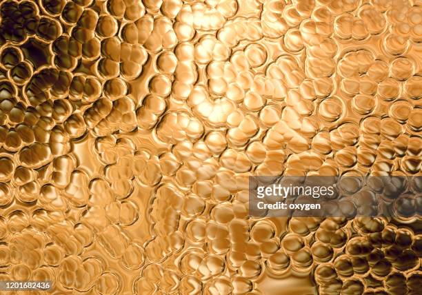 gold yellow bubble pattern glittering background abstract luxury texture - glass material stock pictures, royalty-free photos & images