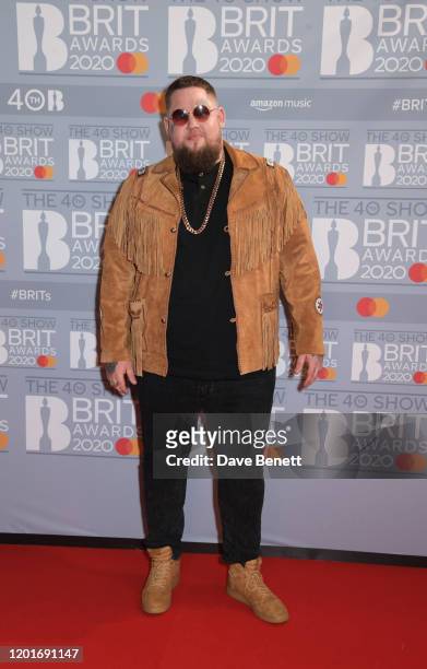 Rag'n'Bone Man attends The BRIT Awards 2020 at The O2 Arena on February 18, 2020 in London, England.