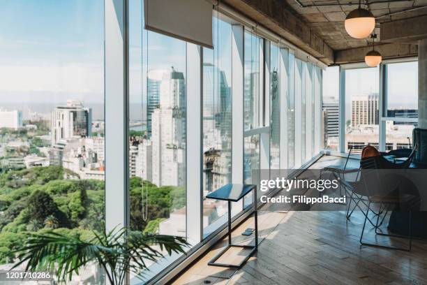 modern office with big windows in buenos aires - buenos aires cityscape stock pictures, royalty-free photos & images