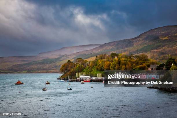 portree capital isle of skye scotland - portree imagens e fotografias de stock