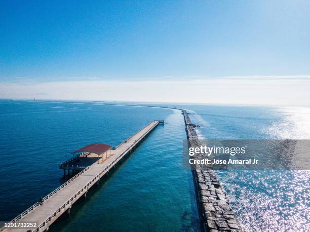 cabrillo beach pier in san pedro ca - san pedro los angeles stock pictures, royalty-free photos & images