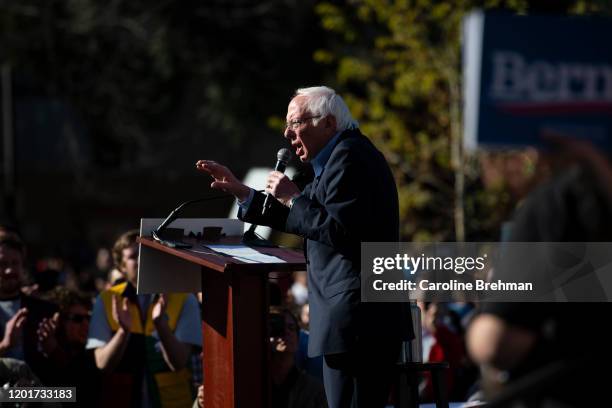 Democratic presidential candidate Bernie Sanders, I-Vt., speaks at a rally at University of Nevada, Las Vegas on Tuesday, Feb. 18, 2020.