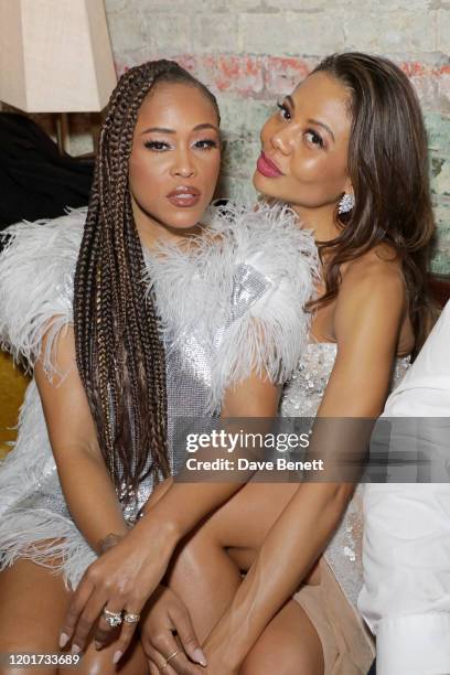 Eve and Emma Weymouth attend the Warner Music & CIROC BRIT Awards house party, in association with GQ, at The Chiltern Firehouse on February 18, 2020...