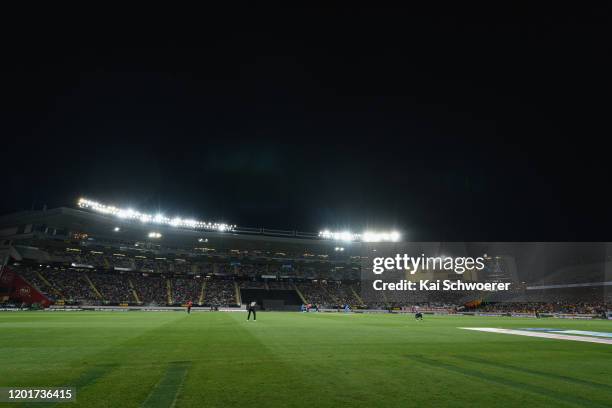 General view of Eden Park during game one of the Twenty20 series between New Zealand and India at Eden Park on January 24, 2020 in Auckland, New...