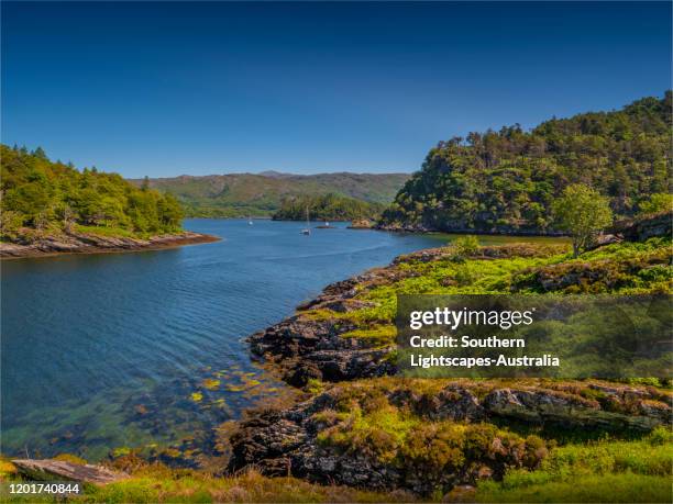 loch moidart, lochaber, western highlands, scotland, united kingdom - loch moidart stock pictures, royalty-free photos & images