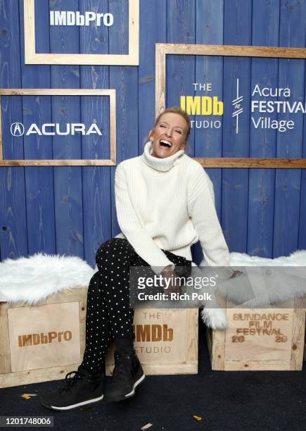 Toni Collette of 'Dream Horse' attends the IMDb Studio at Acura Festival Village on location at the 2020 Sundance Film Festival – Day 1 on January...