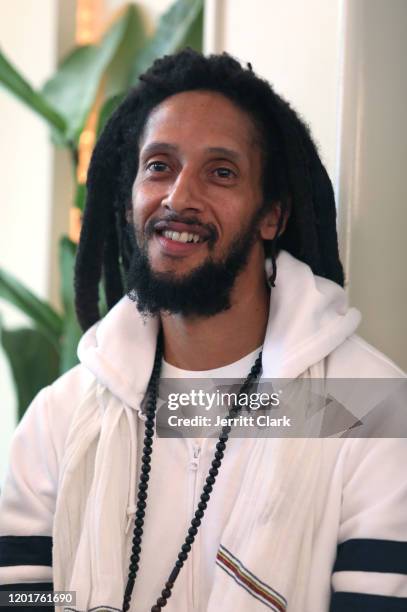 Julian Marley attends the Primary Wave x Island Records Presented By Mastercard: One Love Hotel - Marley Brunch at 1 Hotel West Hollywood on January...