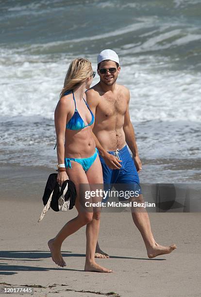 Alexandra Blodgett and Jerry Ferrara attend Brittny And Lisa Gastineau Jewelry Line Preview Event on July 30, 2011 in Malibu, California.