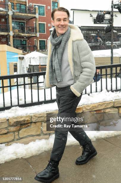Actor James Van Der Beek walks on Main Street on January 24, 2020 in Park City, Utah.