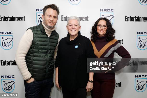 Entertainment Weekly Editor In Chief JD Heyman, NRDC President and Chief Executive Officer Gina McCarthy, and Julia Louis-Dreyfus attend the EW x...