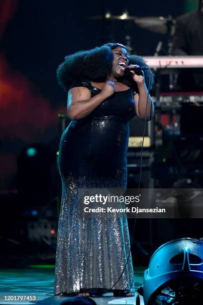 Yola performs onstage during MusiCares Person of the Year honoring Aerosmith at West Hall at Los Angeles Convention Center on January 24, 2020 in Los...