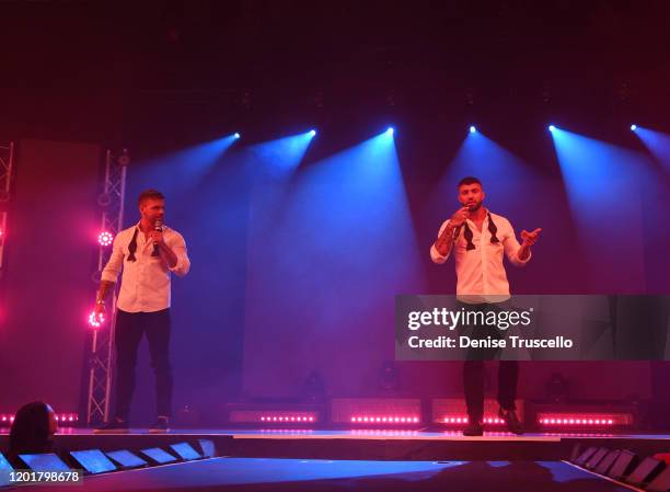 S Joss Mooney and Rogan O'Connor perform at Chippendales at Rio All-Suite Hotel & Casino on January 24, 2020 in Las Vegas, Nevada.