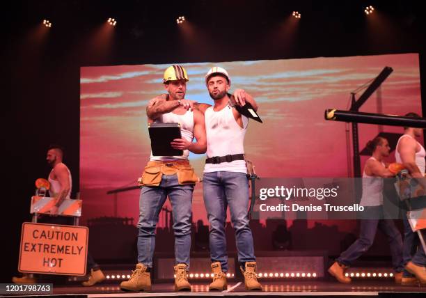 S Joss Mooney and Rogan O'Connor perform at Chippendales at Rio All-Suite Hotel & Casino on January 24, 2020 in Las Vegas, Nevada.