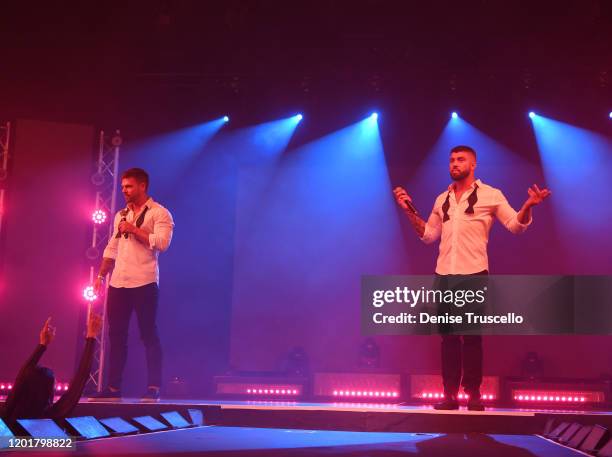 S Joss Mooney and Rogan O'Connor perform at Chippendales at Rio All-Suite Hotel & Casino on January 24, 2020 in Las Vegas, Nevada.