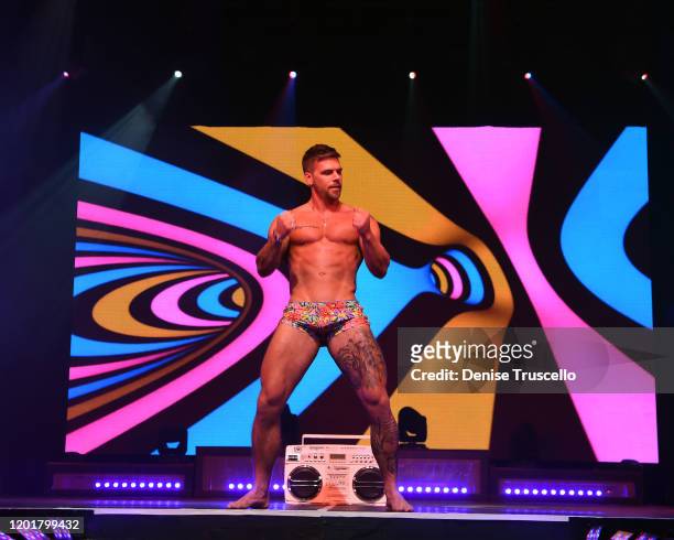 S Joss Mooney performs at Chippendales at Rio All-Suite Hotel & Casino on January 24, 2020 in Las Vegas, Nevada.