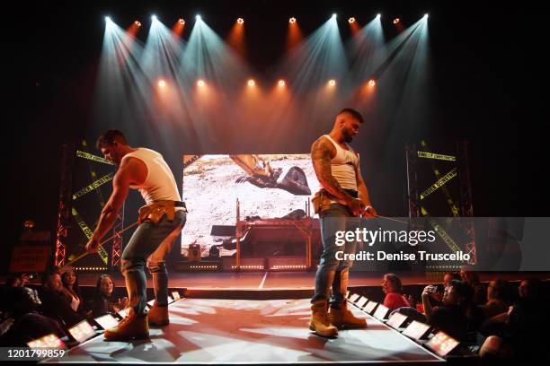 S Joss Mooney and Rogan O'Connor perform at Chippendales at Rio All-Suite Hotel & Casino on January 24, 2020 in Las Vegas, Nevada.