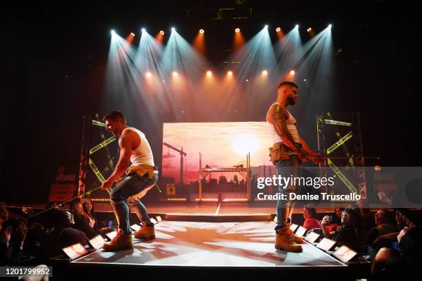 S Joss Mooney and Rogan O'Connor perform at Chippendales at Rio All-Suite Hotel & Casino on January 24, 2020 in Las Vegas, Nevada.