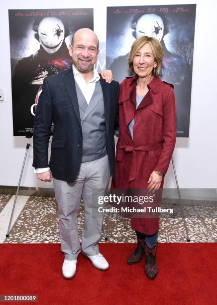 Adam Bitterman and Lin Shaye attend the premiere of "Get Gone" at Arena Cinelounge on January 24, 2020 in Hollywood, California.