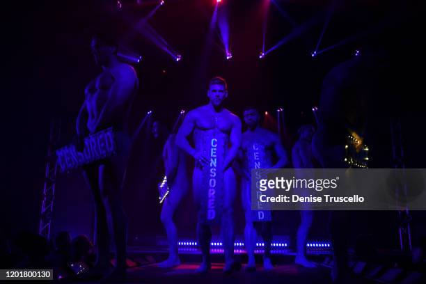 S Joss Mooney and Rogan O'Connor perform at Chippendales at Rio All-Suite Hotel & Casino on January 24, 2020 in Las Vegas, Nevada.