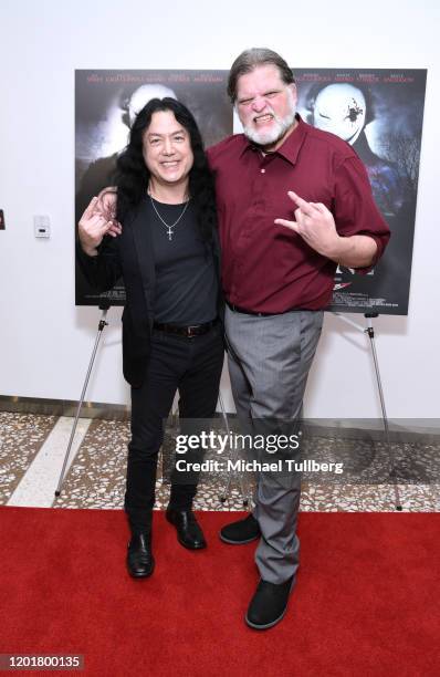 Tim Yasui and Michael Thomas Daniel attend the premiere of "Get Gone" at Arena Cinelounge on January 24, 2020 in Hollywood, California.