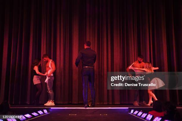 S Joss Mooney and Rogan O'Connor perform at Chippendales at Rio All-Suite Hotel & Casino on January 24, 2020 in Las Vegas, Nevada.