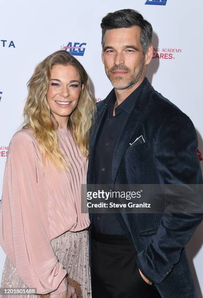LeAnn Rimes and Eddie Cibrian arrives at the 2020 MusiCares Person Of The Year Honoring Aerosmith at West Hall At Los Angeles Convention Center on...