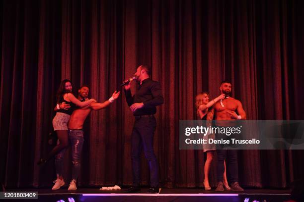 S Joss Mooney and Rogan O'Connor perform at Chippendales at Rio All-Suite Hotel & Casino on January 24, 2020 in Las Vegas, Nevada.